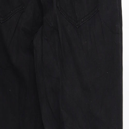 Lemmi Mens Black  Denim Straight Jeans  L26 in