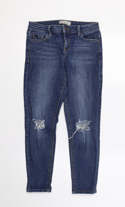 Dorothy Perkins Womens Blue  Denim Skinny Jeans Size 8 L24 in