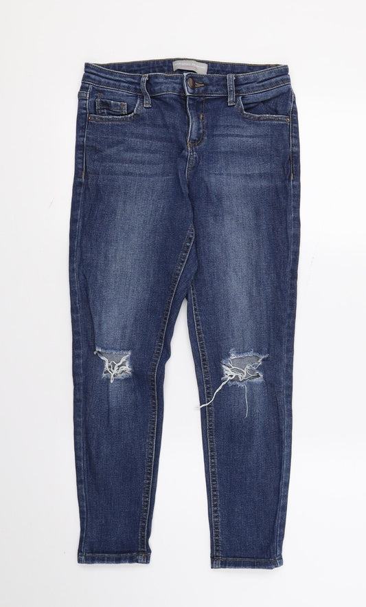 Dorothy Perkins Womens Blue  Denim Skinny Jeans Size 8 L24 in