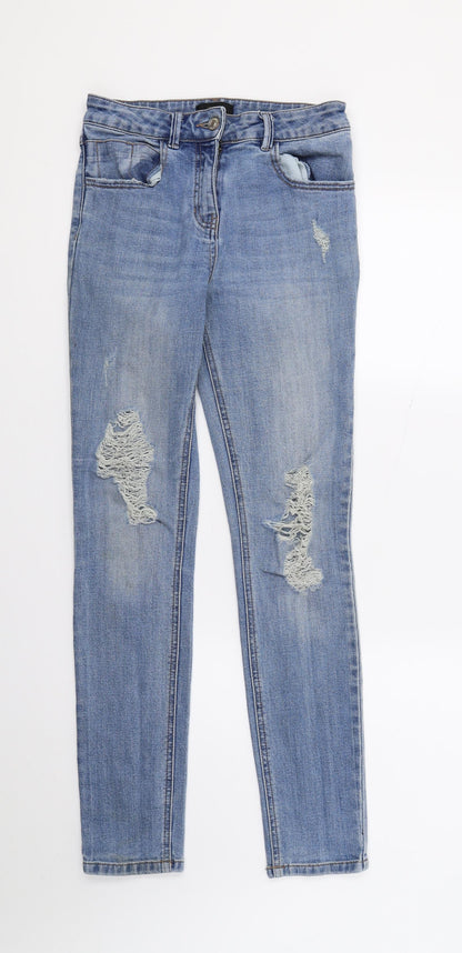 Matalan Womens Blue  Denim Skinny Jeans Size 8 L28 in