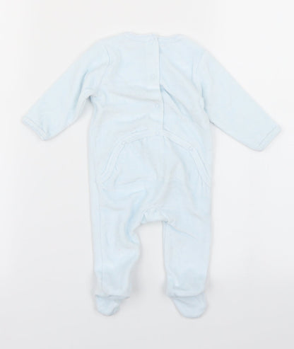 Vertbaudet Boys Blue   Babygrow One-Piece Size 0-3 Months  - Bear