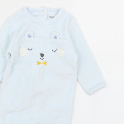 Vertbaudet Boys Blue   Babygrow One-Piece Size 0-3 Months  - Bear