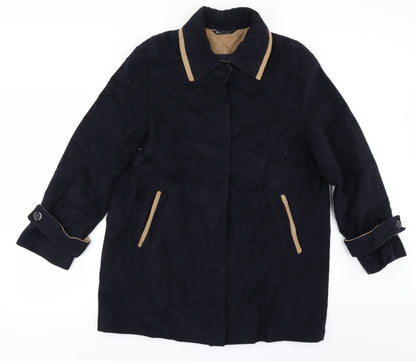 Womens UK Size 16 BHS Blue Overcoat