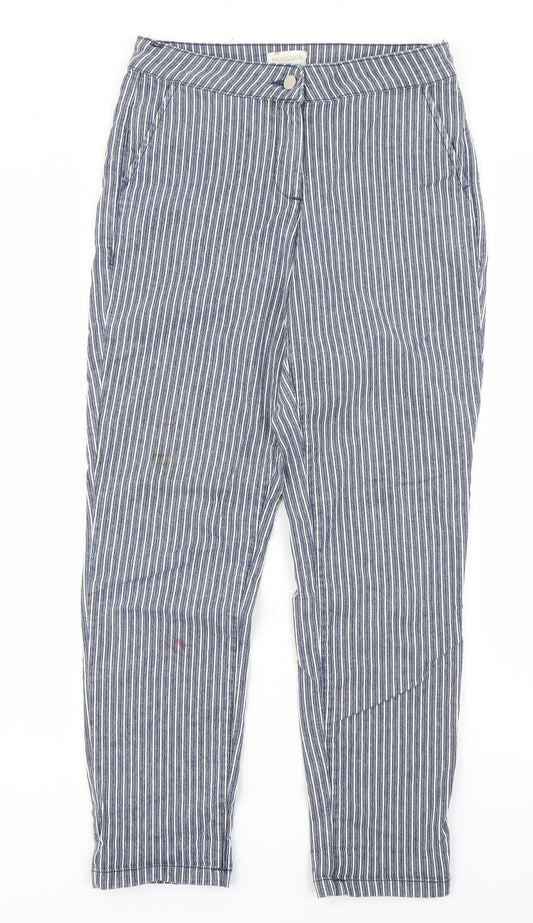 Monsoon Womens Blue Striped Denim Skinny Jeans Size 8 L26 in