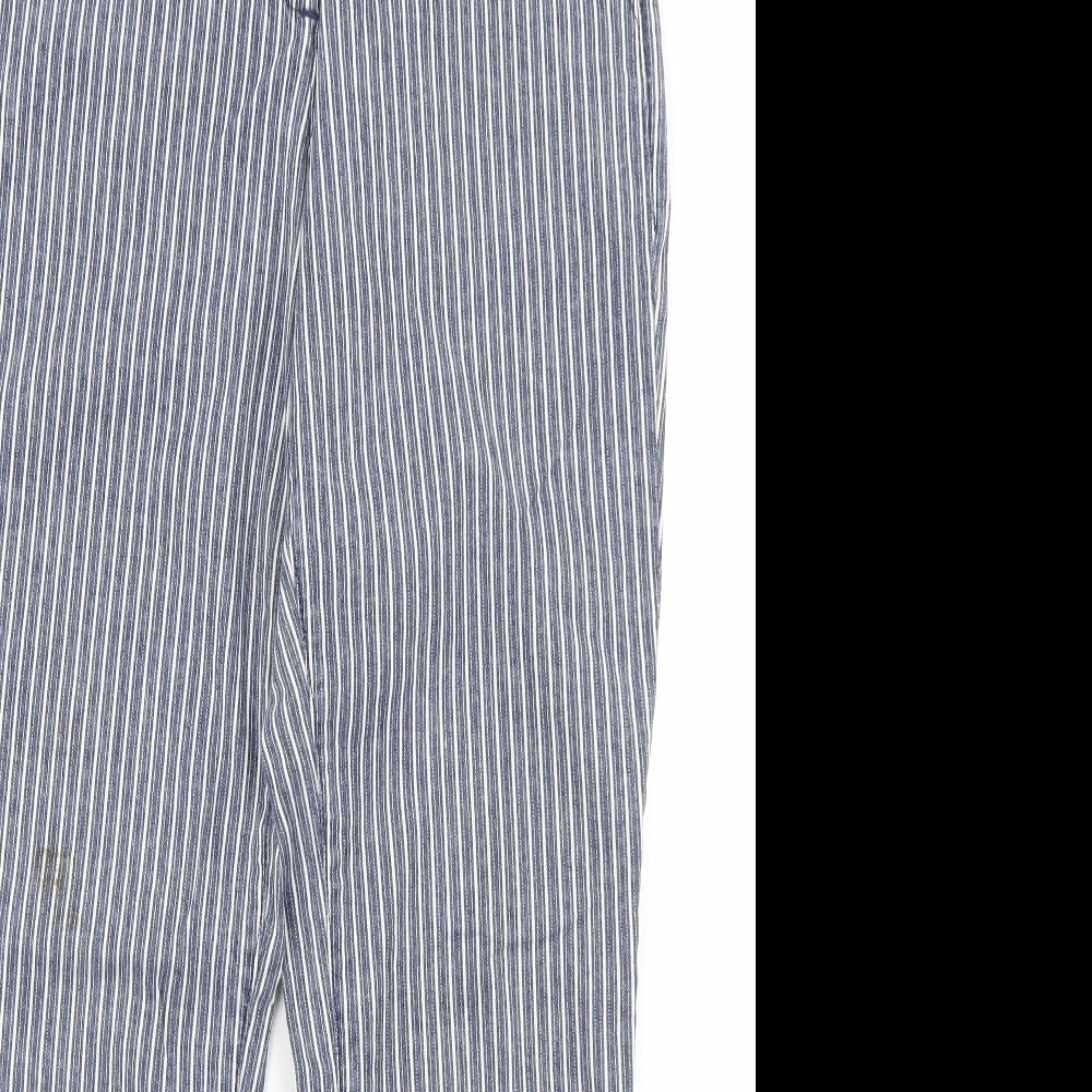 Monsoon Womens Blue Striped Denim Skinny Jeans Size 8 L26 in