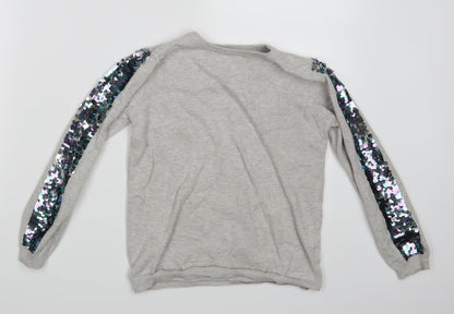 Primark Girls Grey   Pullover Sweatshirt Size 8-9 Years