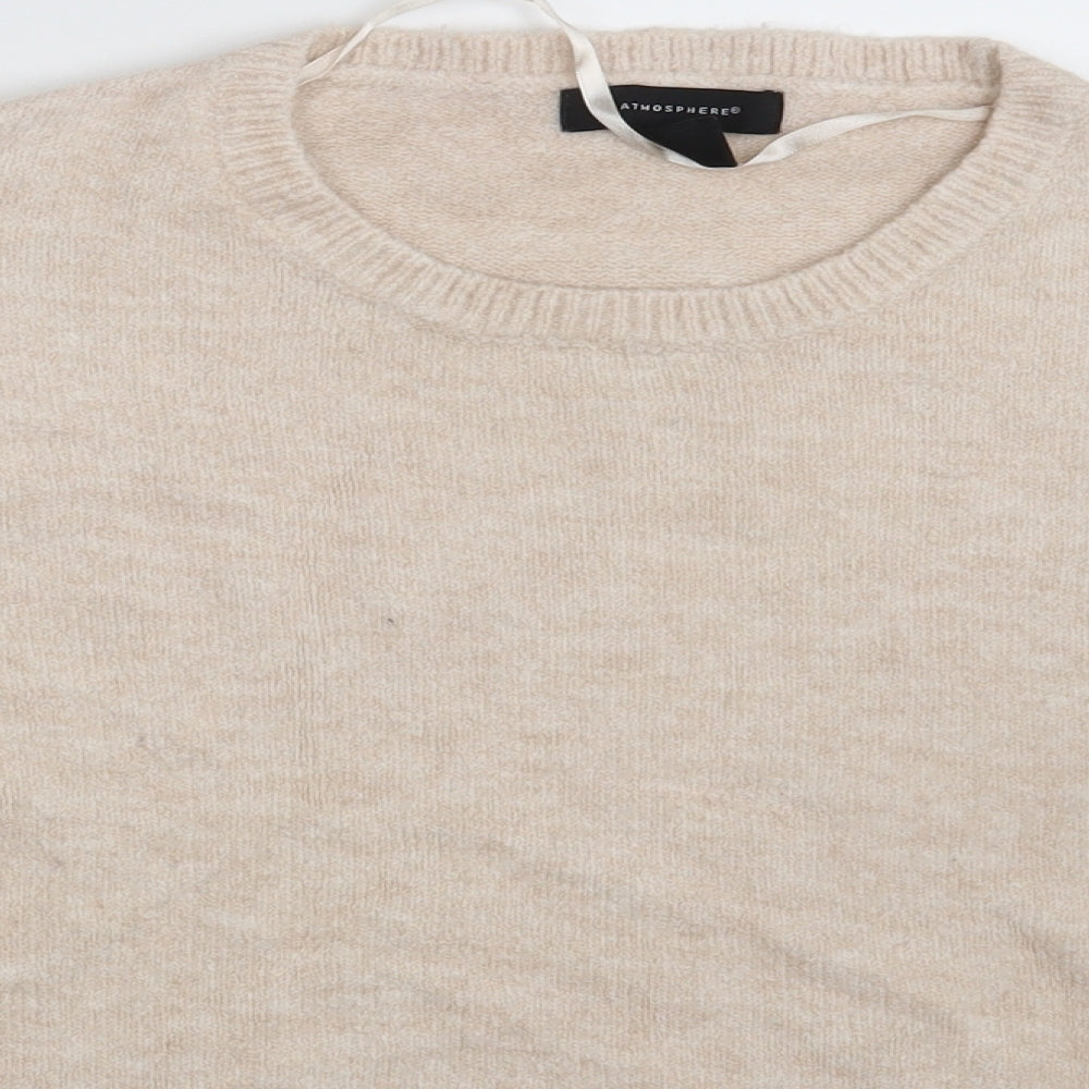 Womens UK Size 10 Atmosphere Beige Pullover Jumper