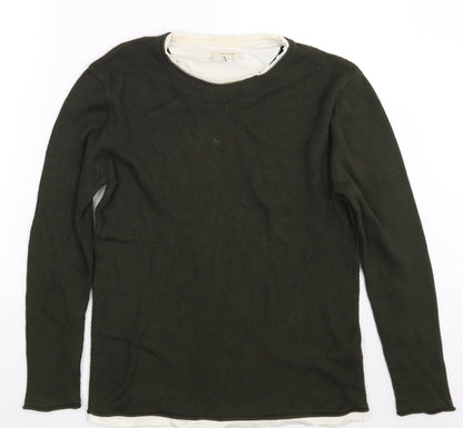 Mens UK Size M River Island Green Pullover Sweatshirt