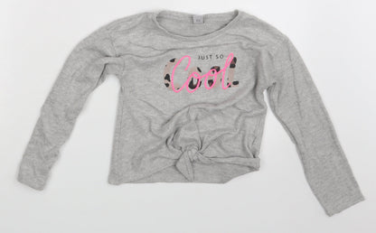 TU Girls Grey   Pullover T-Shirt Size 5 Years