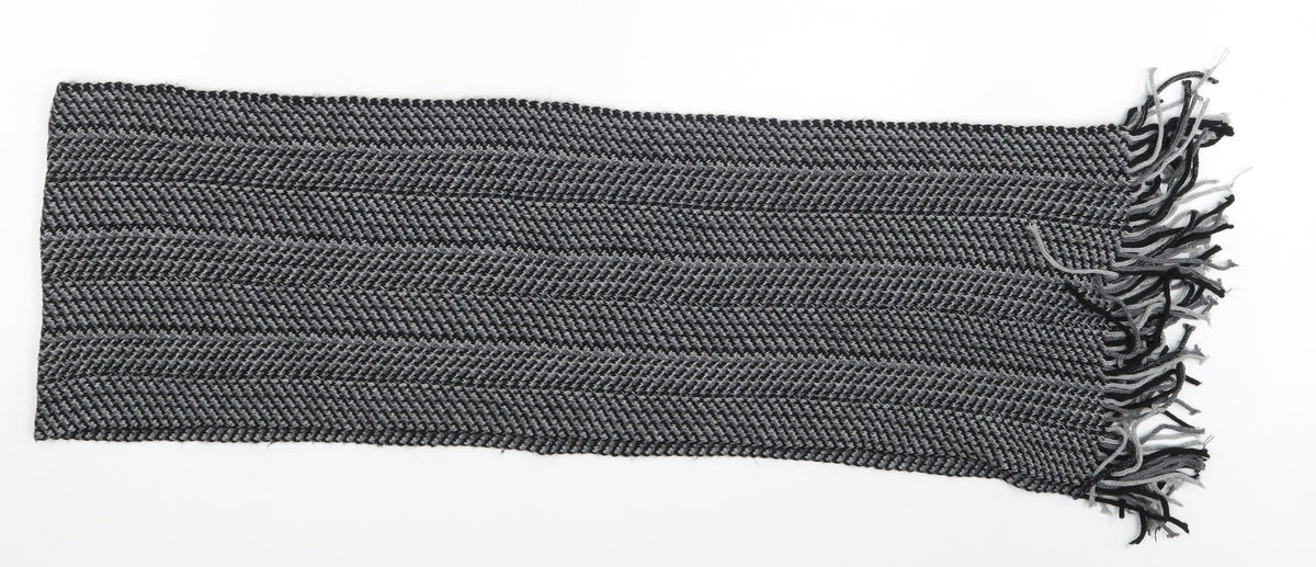 Front view of Preworn unisex grey scarf