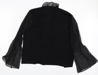 Womens UK Size L Viz-A-Viz Black Cardigan Jumper
