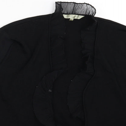 Womens UK Size L Viz-A-Viz Black Cardigan Jumper