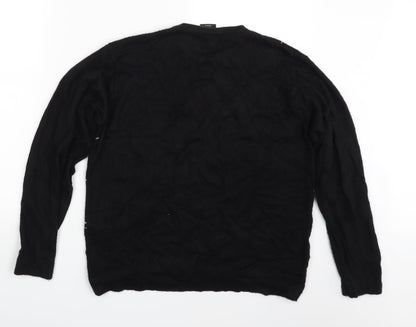Mens UK Size M NEXT Black Pullover Sweatshirt