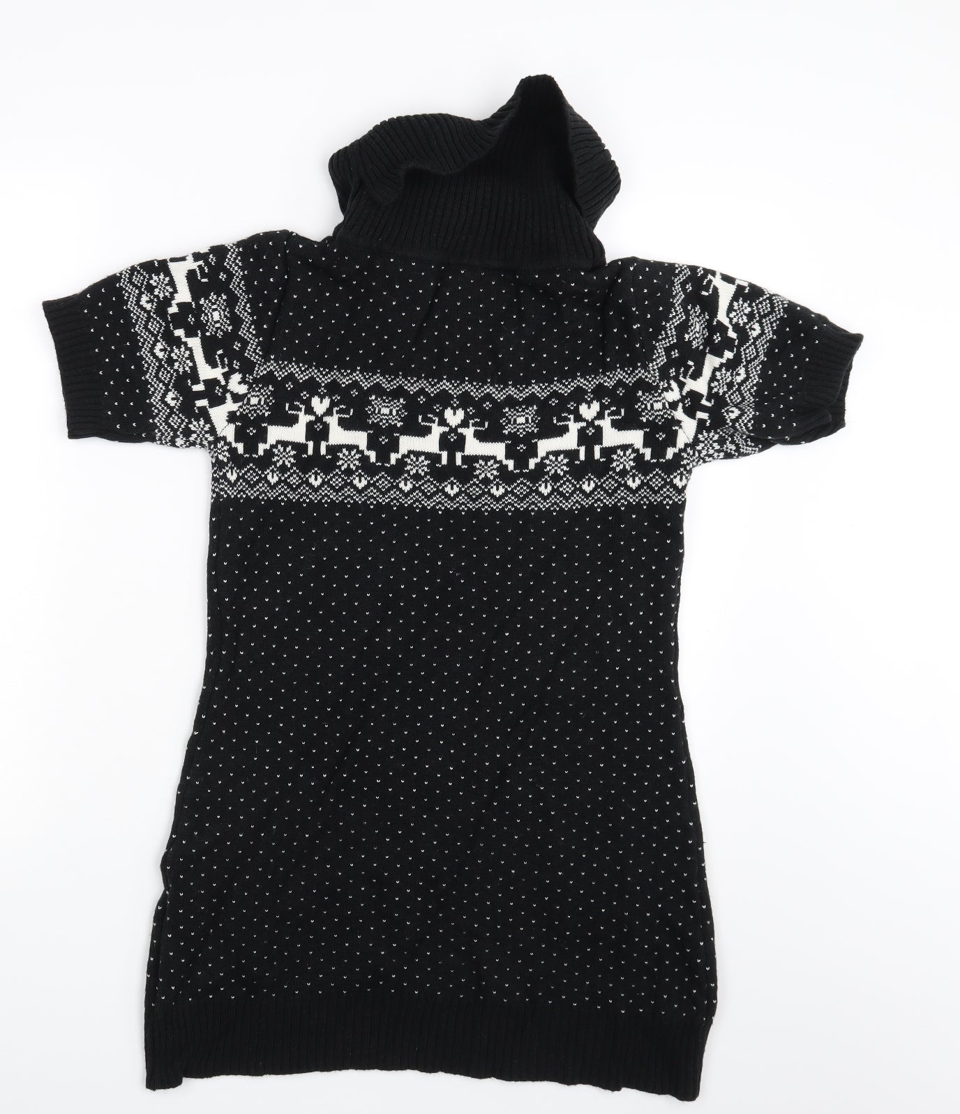Store Twenty One Girls Black Polka Dot  Pullover Jumper Size 13 Years