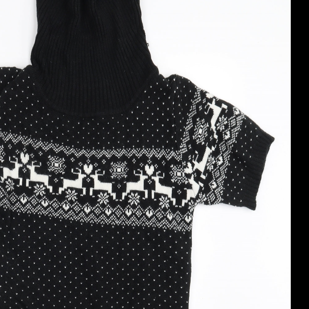 Store Twenty One Girls Black Polka Dot  Pullover Jumper Size 13 Years