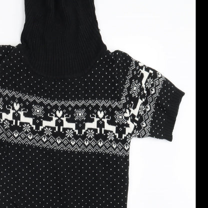 Store Twenty One Girls Black Polka Dot  Pullover Jumper Size 13 Years