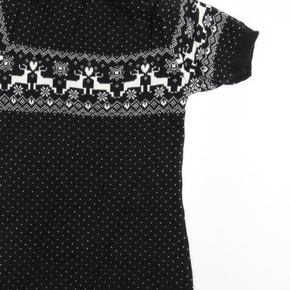 Store Twenty One Girls Black Polka Dot  Pullover Jumper Size 13 Years