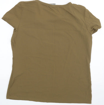 Womens UK Size L Vera Moda Green Basic Blouse