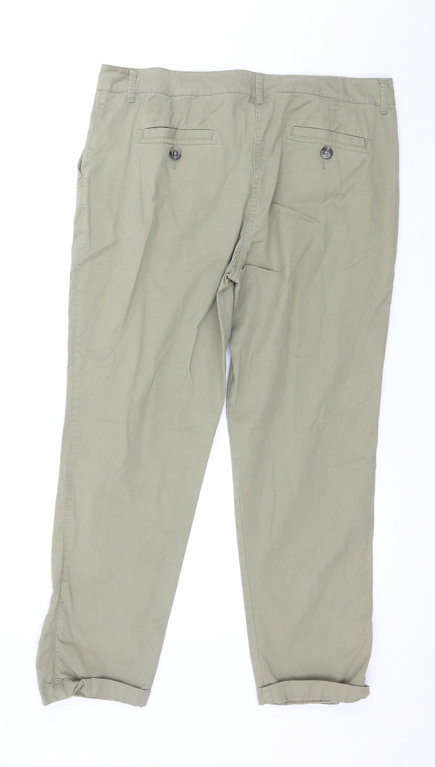 Womens UK Size 16 Papaya Regular Fit  Green Trousers
