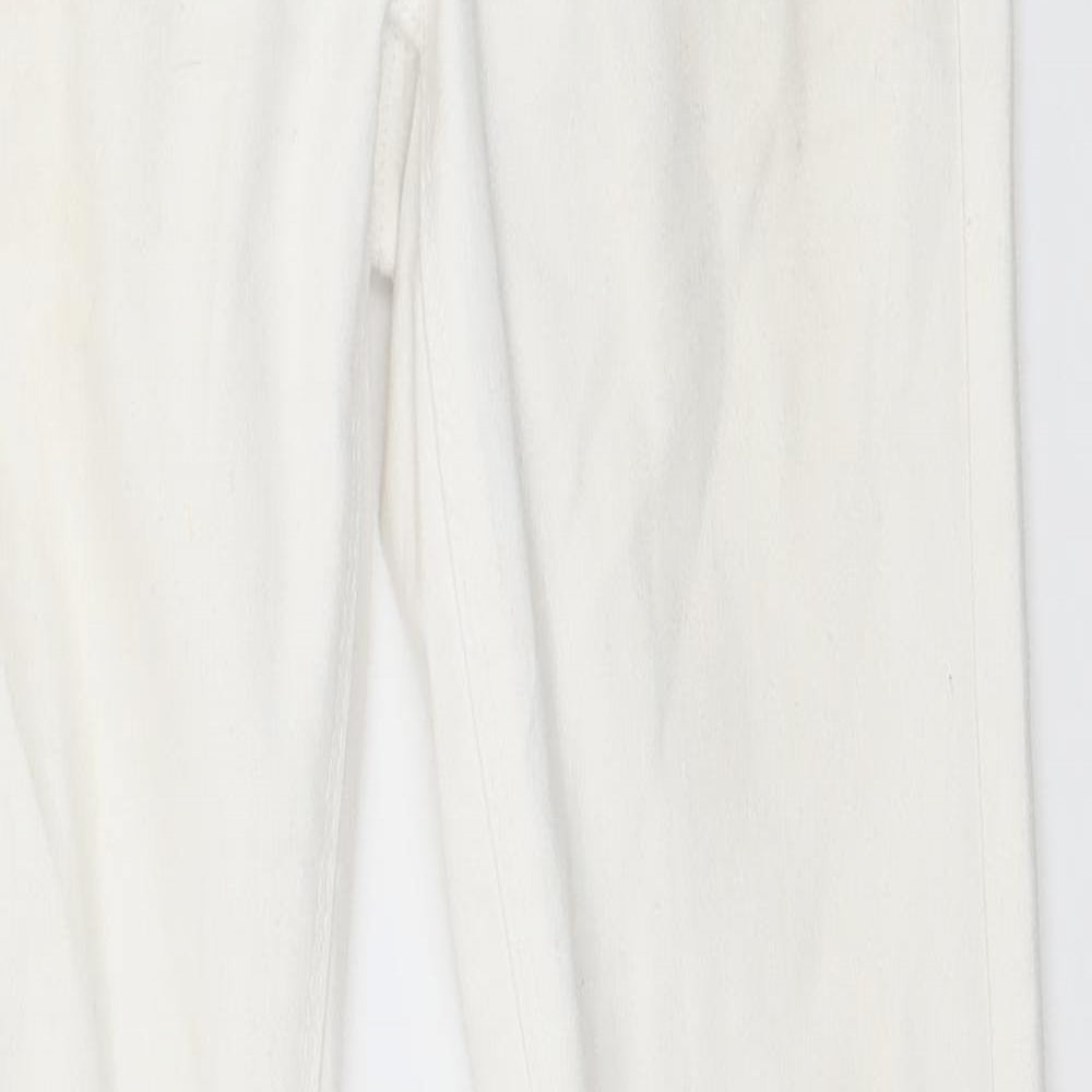 Denim & Co. Womens White  Denim Skinny Jeans Size 6 L30 in