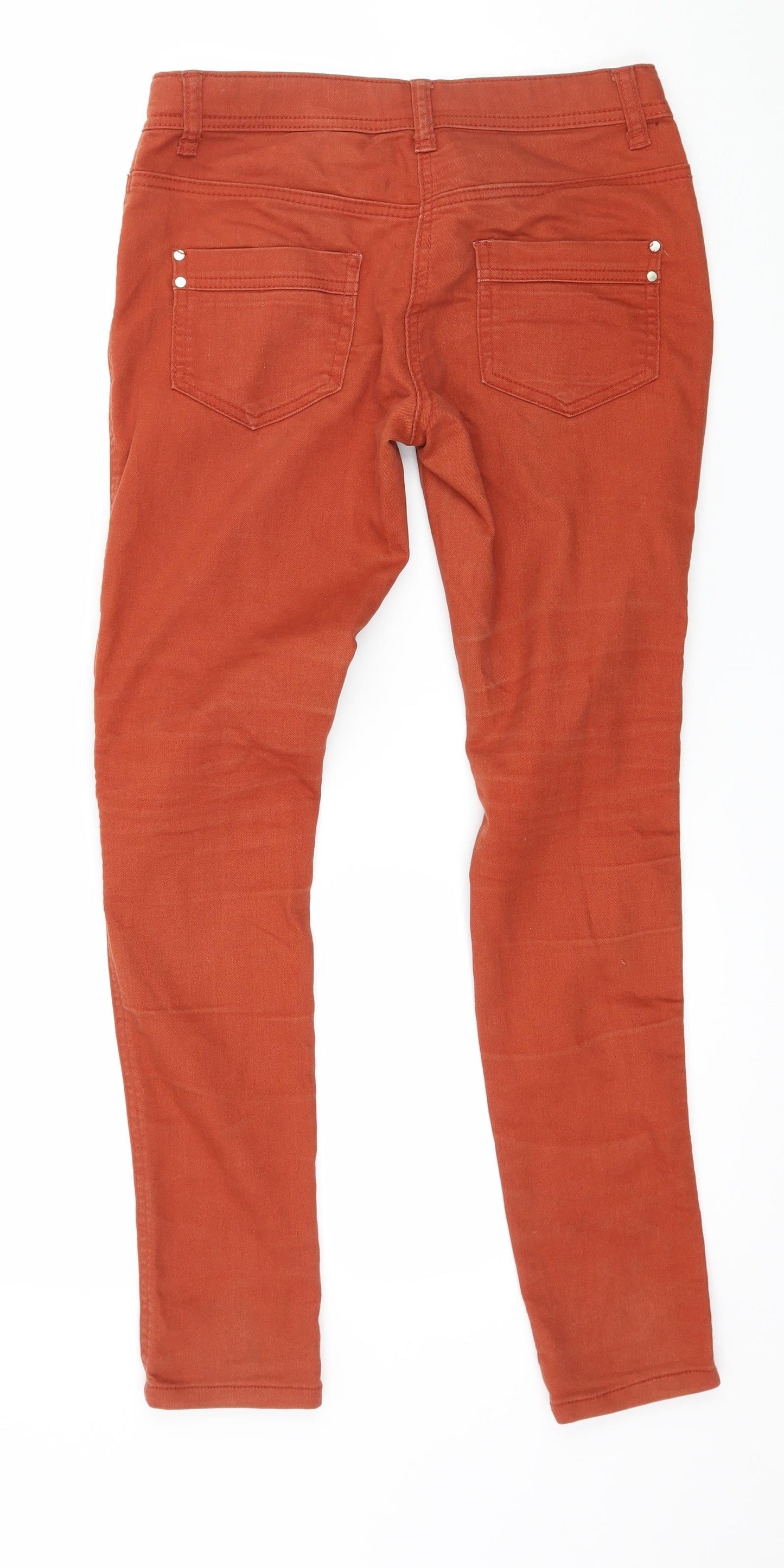 Candy Couture Girls Orange  Denim Skinny Jeans Size 13 Years