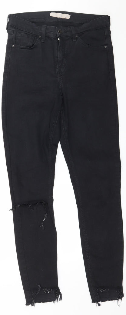 Topshop Womens Black  Denim Skinny Jeans Size 28 in L32 in