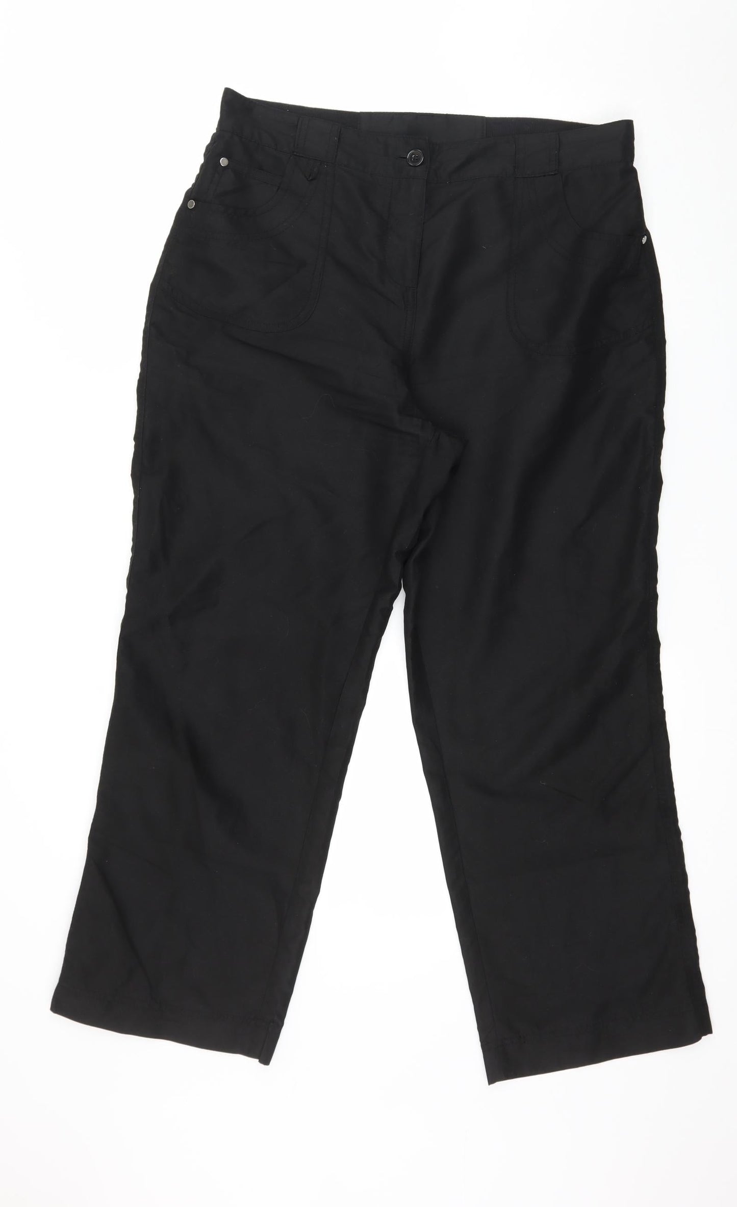 Womens UK Size 14 BHS Regular Fit  Black Trousers