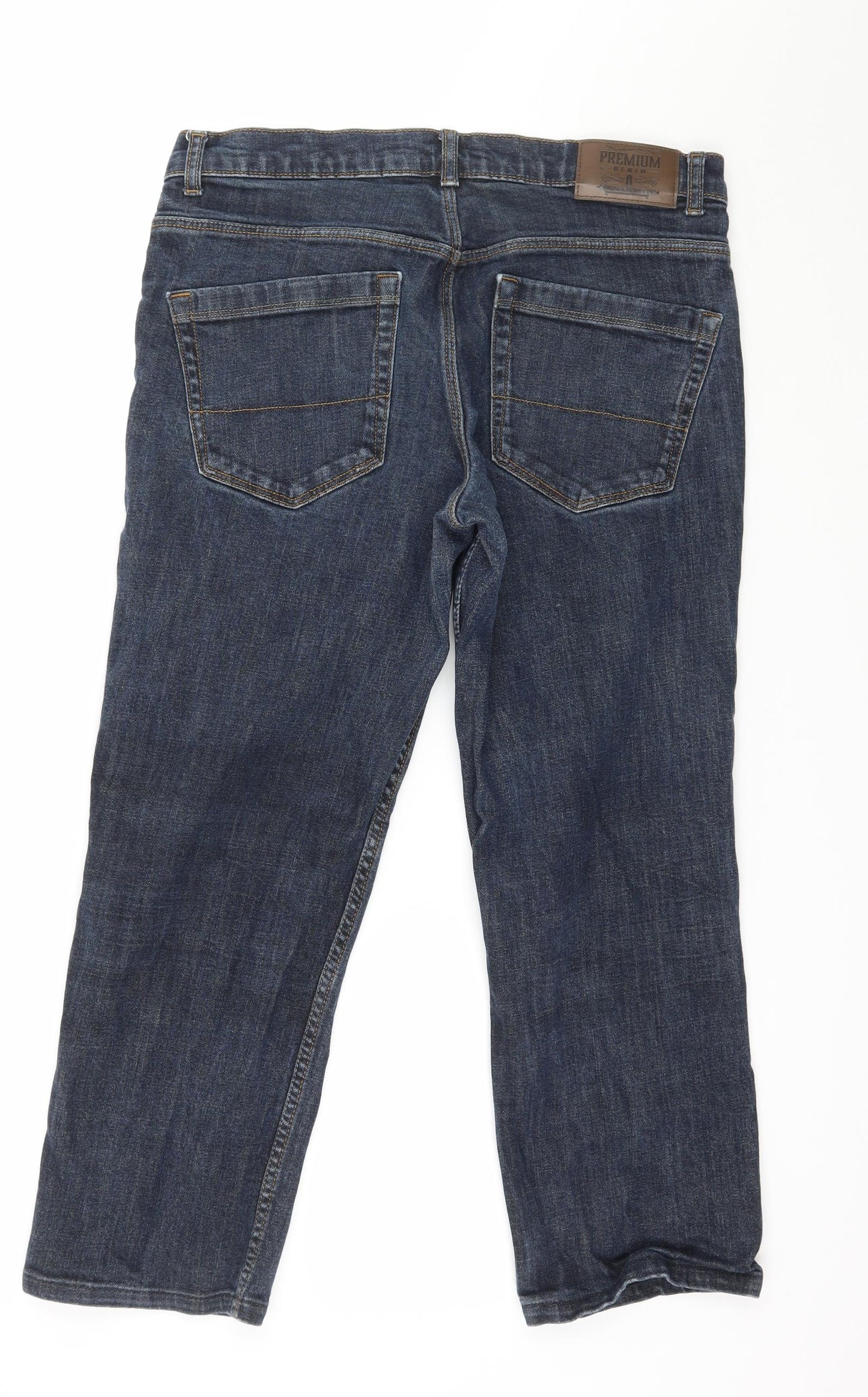 George Mens Blue  Denim Straight Jeans Size 32 in L25 in