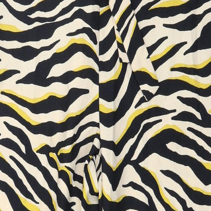 F&F Womens Beige Animal Print  Trousers  Size 12 L27 in