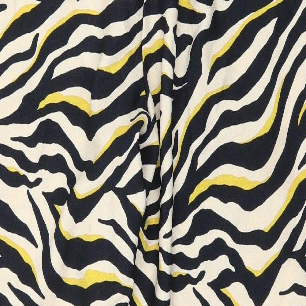 F&F Womens Beige Animal Print  Trousers  Size 12 L27 in