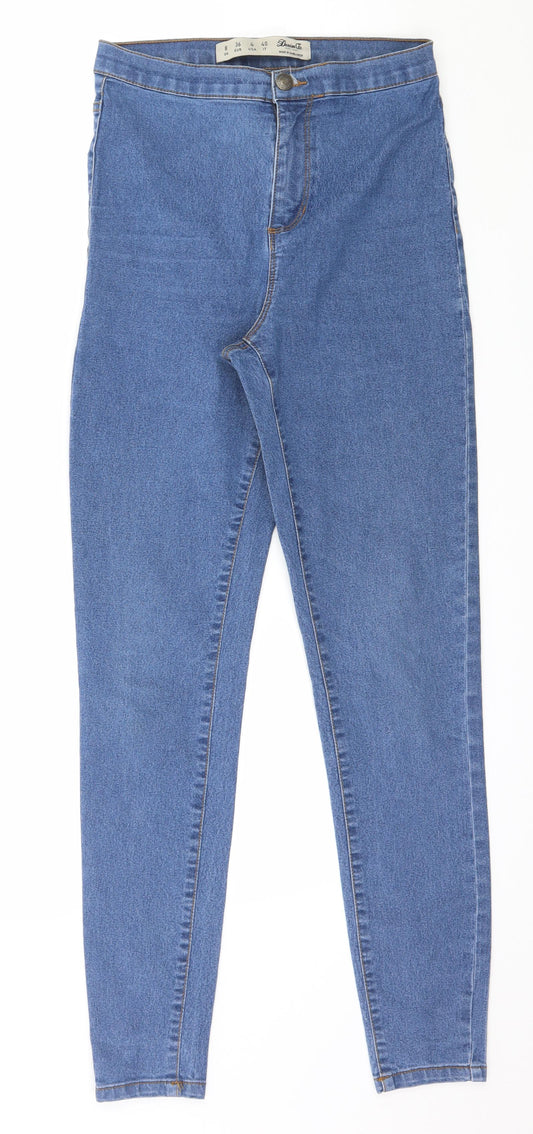 Denim & Co. Womens Blue  Denim Skinny Jeans Size 8 L29 in