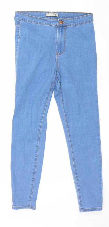 Denim & Co. Womens Blue  Denim Skinny Jeans Size 12 L26 in