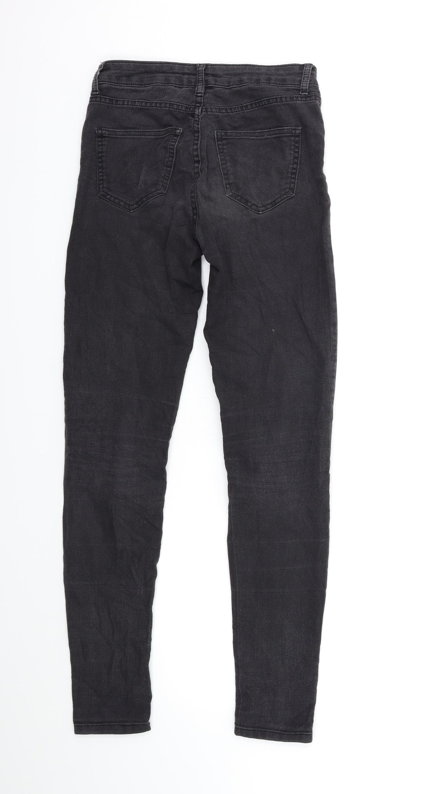 Womens UK Size 23 in Sinsay Regular Fit Skinny Black Jeans