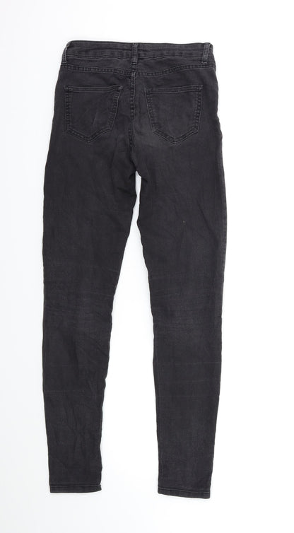 Womens UK Size 23 in Sinsay Regular Fit Skinny Black Jeans