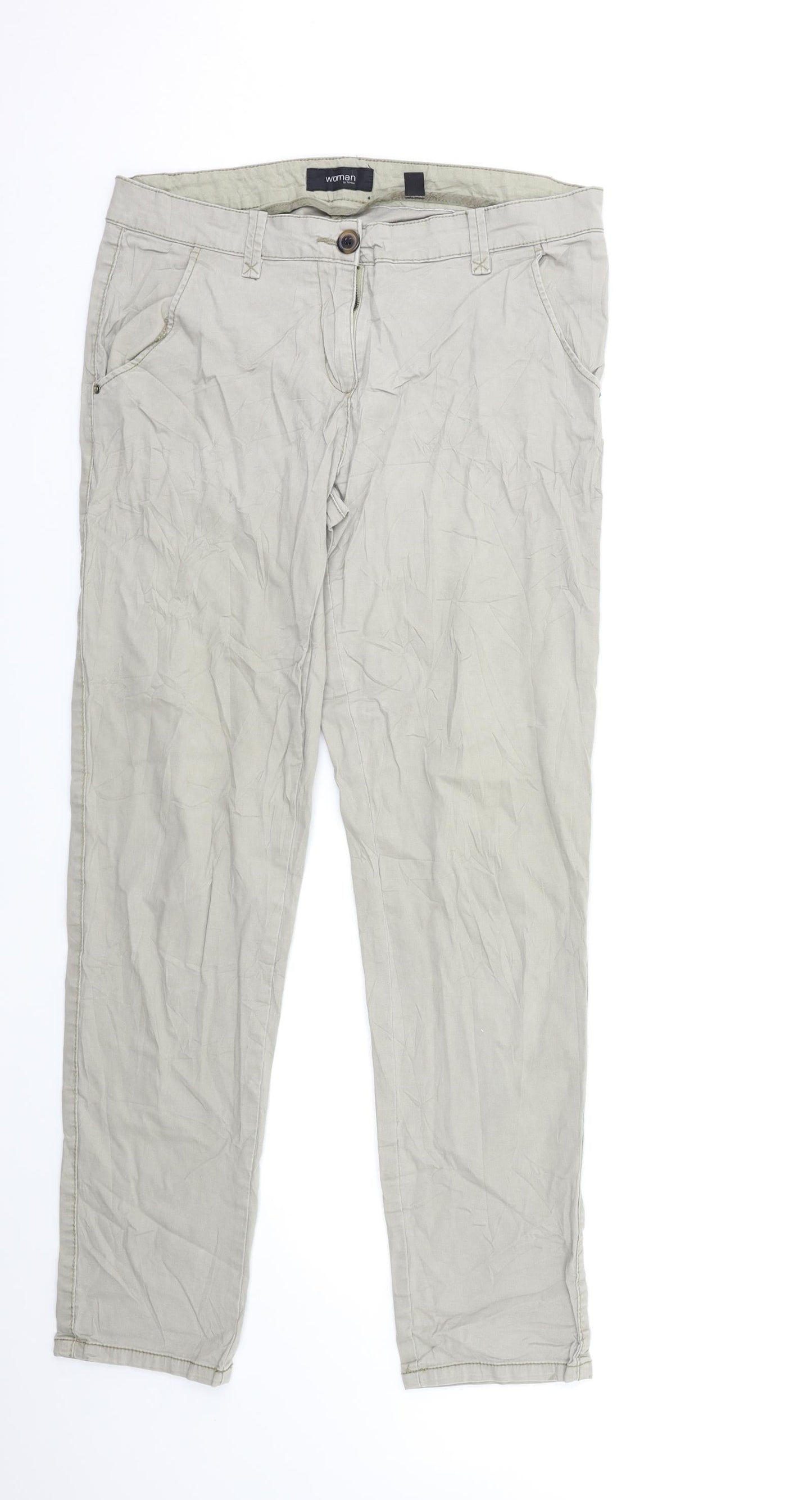 Tchibo Womens Grey   Chino Trousers Size 32 in L30 in