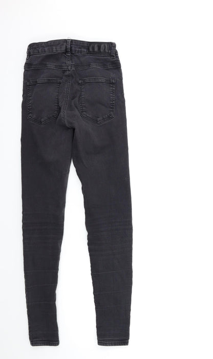 Never Denim Womens Black  Denim Skinny Jeans Size XS L27 in