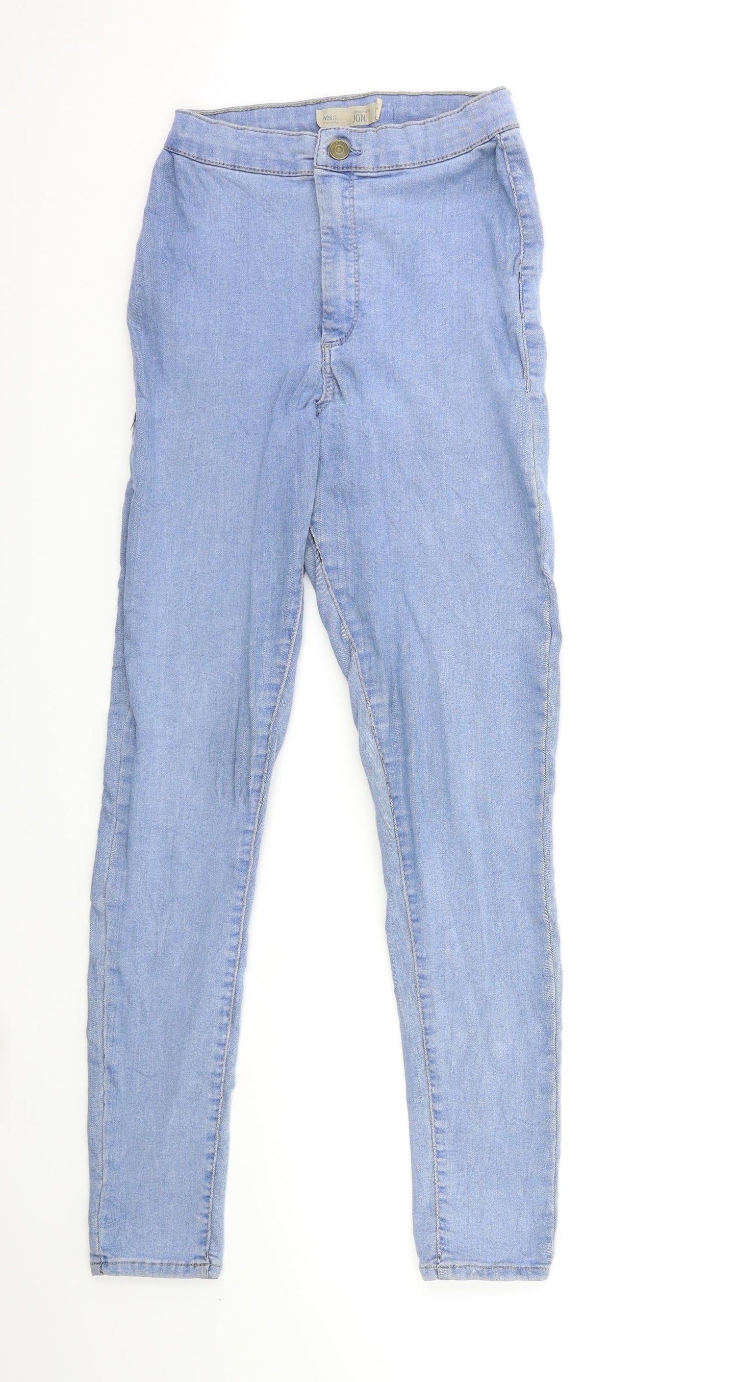 Topshop Womens Blue  Denim Skinny Jeans Size 28 in L30 in