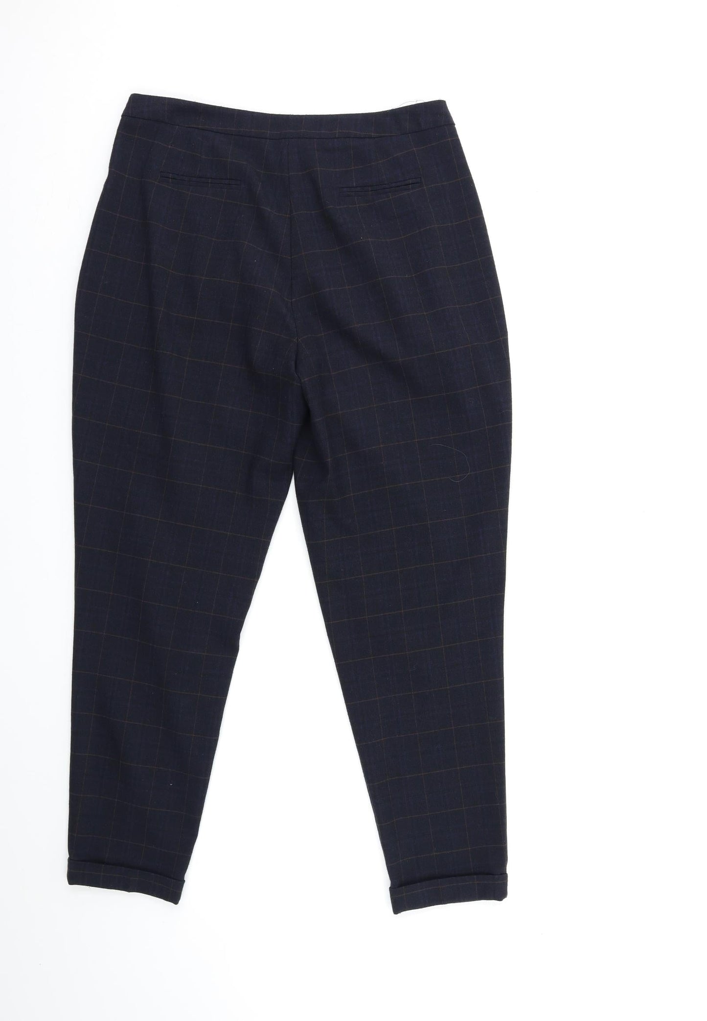 F&F Womens Black Check  Trousers  Size 10 L28 in