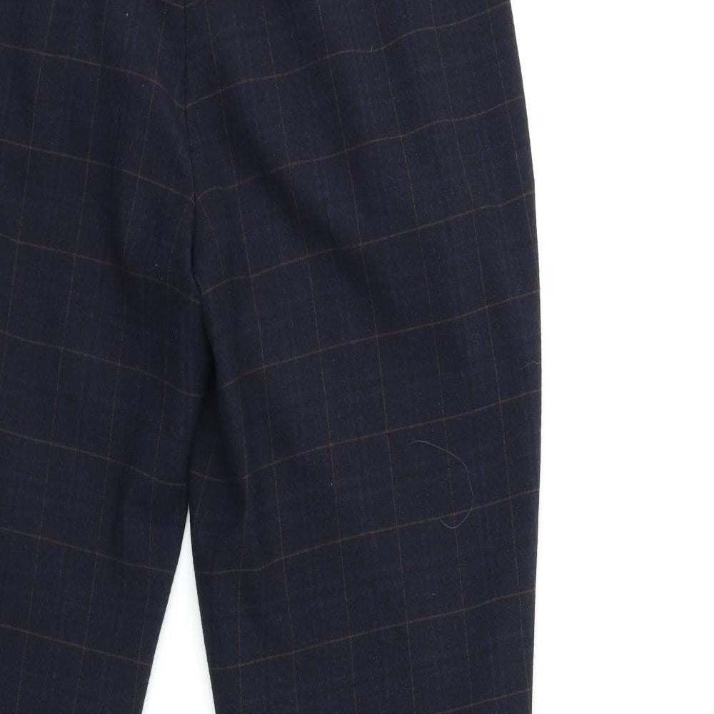 F&F Womens Black Check  Trousers  Size 10 L28 in