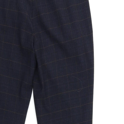 F&F Womens Black Check  Trousers  Size 10 L28 in