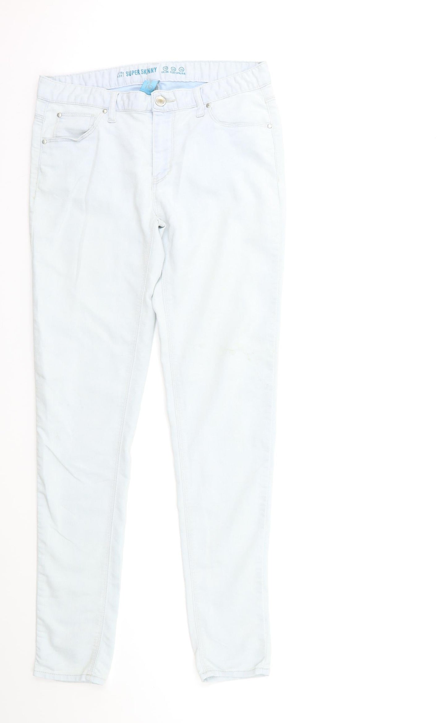 Denim & Co. Womens Blue  Denim Skinny Jeans Size 10 L29 in