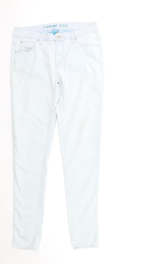 Denim & Co. Womens Blue  Denim Skinny Jeans Size 10 L29 in