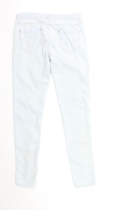 Denim & Co. Womens Blue  Denim Skinny Jeans Size 10 L29 in