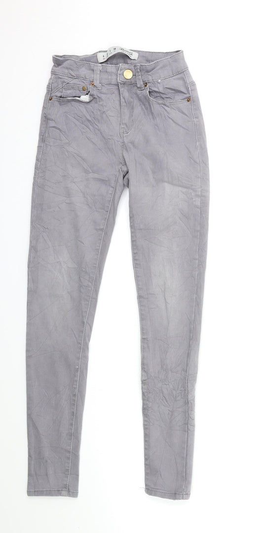 Denim & Co. Womens Grey  Denim Skinny Jeans Size 6 L27 in