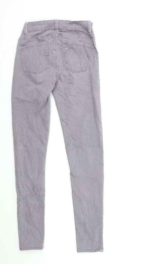 Denim & Co. Womens Grey  Denim Skinny Jeans Size 6 L27 in