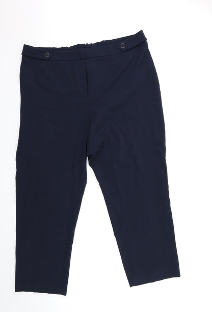 CAPSULE Womens Blue Striped  Trousers  Size 20 L28 in