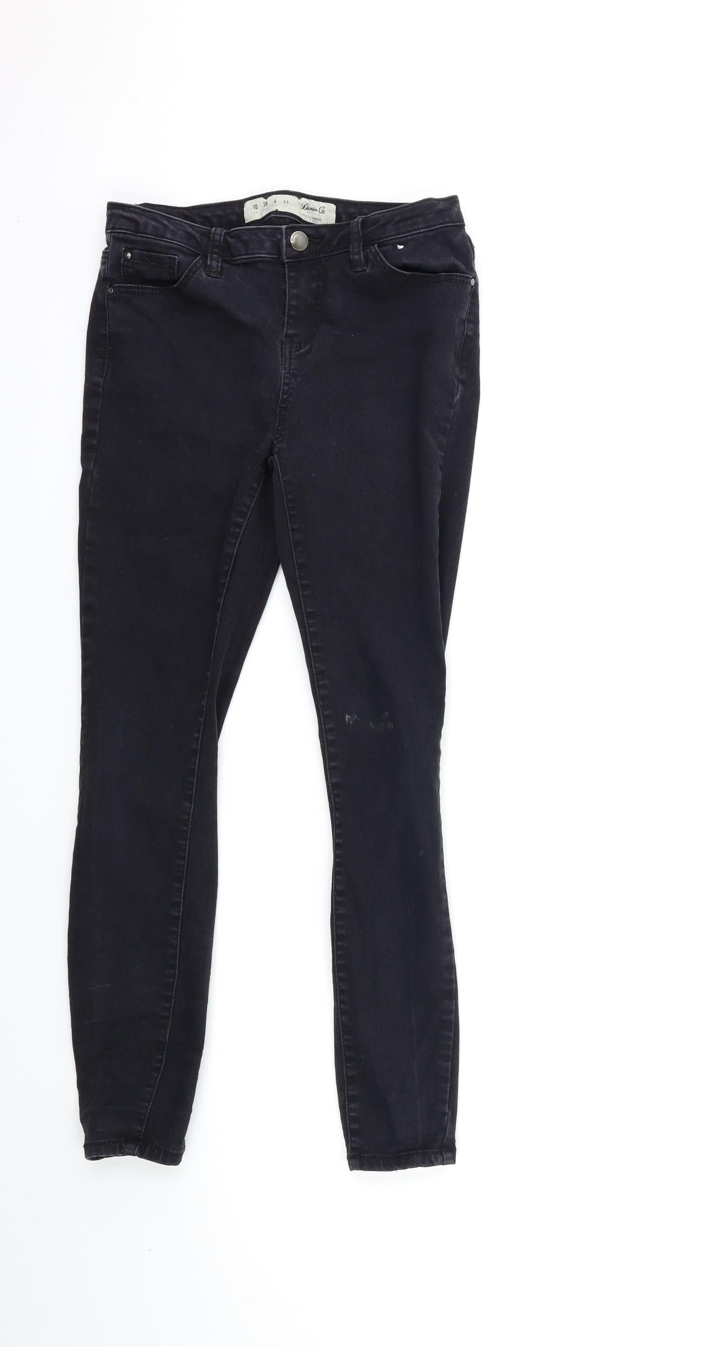 Denim & Co. Womens Black  Denim Skinny Jeans Size 10 L26 in