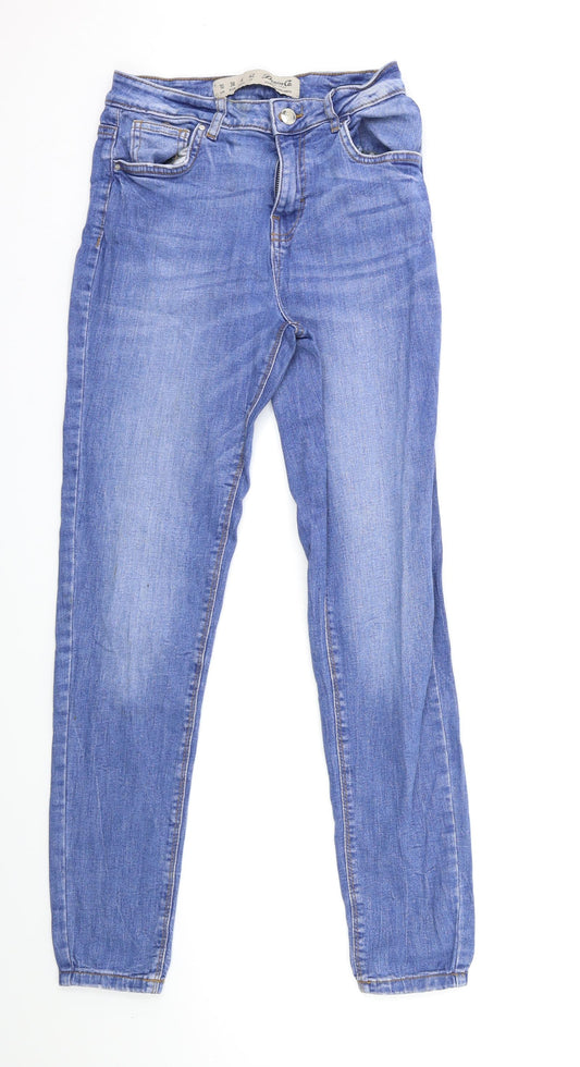 Denim & Co. Womens Blue  Denim Skinny Jeans Size 10 L28 in