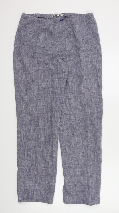 Poppy Womens Blue   Trousers  Size 14 L30 in