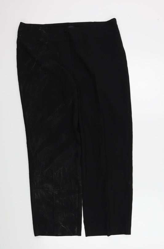 Womens UK Size 14 M&S Regular Fit  Black Trousers